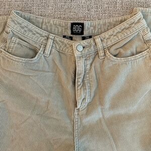 Urban Outfitters BDG Mom High Rise Light Green Mint Corduroy Pants